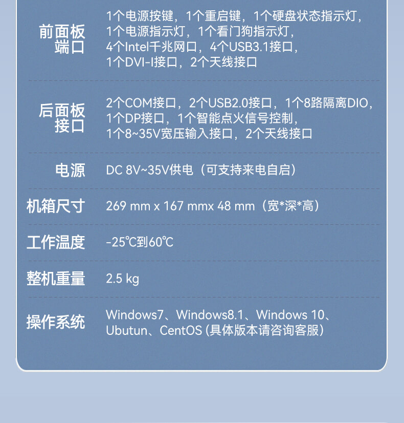 PA视讯网无风扇嵌入式工控机,环境监测工业电脑,DT-3004-H310