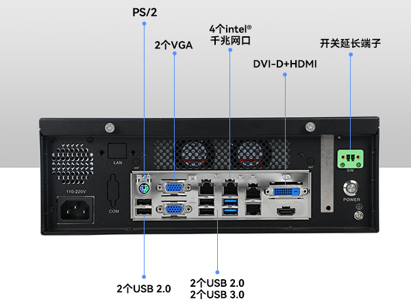 PA视讯网桌面式工控机,迷你工业主机,EPC-3100