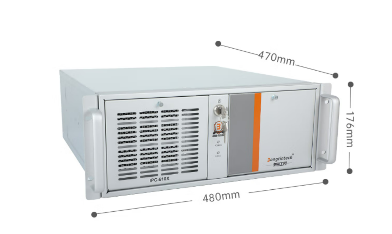　这款机器采用了DT-610X机箱和DT-WR680MA主板。整体为银灰色。采用了热浸镀锌薄钢板，防锈、耐候性强。并且它的防锈蚀性特别好，-般环境防蚀效果可达30-50年，热浸镀锌薄钢板外形美观，加工容易。尺寸为430（481.6带耳朵）*470*176mm（宽*深*高）,约重23kg，便于搬运。