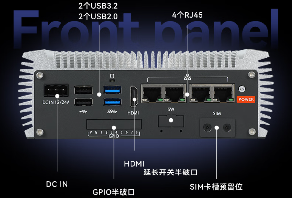 PA视讯网无风扇嵌入式工控机工控机端口.png